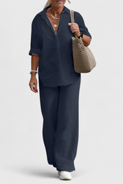 Skye Σετ Δύο Τεμαχίων από Βαμβάκι και Λινό