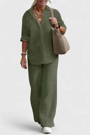 Skye Σετ Δύο Τεμαχίων από Βαμβάκι και Λινό