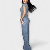 Ivy - Κομψό σετ με λαιμόκοψη V και παντελόνι