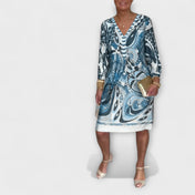 Φόρεμα Χαλαρό με V Ντεκολτέ (Ρετρό Σχέδιο)