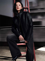 Iris | Κοντό τζάκετ τύπου μοτοσικλέτας από PU