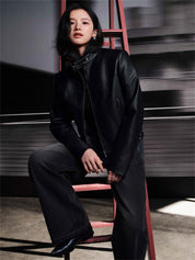 Iris | Κοντό τζάκετ τύπου μοτοσικλέτας από PU