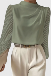 Zaraa Κομψή Μπλούζα με Διάφανες Μανίκες