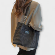 Xella - Απαλή Κοτλέ Τσάντα Ώμου