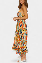 Fiona Μίντι Φόρεμα με Ζωντανό Μοτίβο