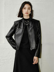 Iris | Κοντό τζάκετ τύπου μοτοσικλέτας από PU