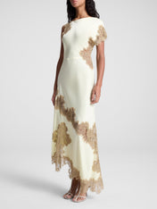 Σόρι | Σατέν and Lace Μάξι Φόρεμα