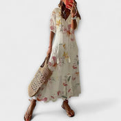 Anna — Μποέμ Καλοκαιρινό Φόρεμα με Ρευστή Σιλουέτα