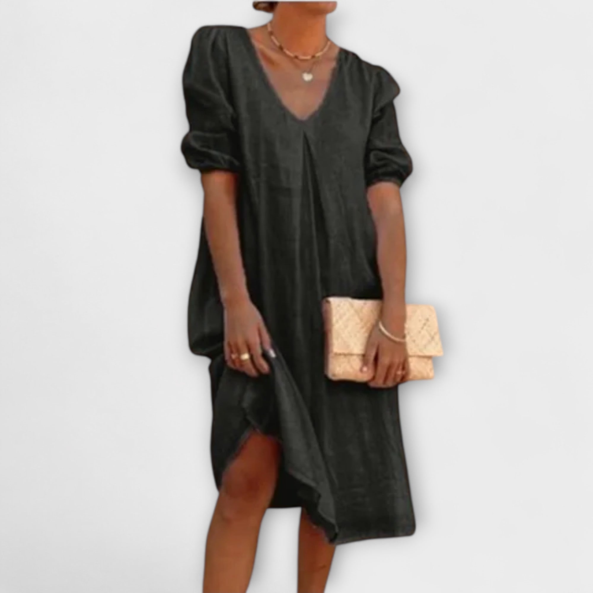 Fanny — Κομψό Καλοκαιρινό Φόρεμα με Λεπτομέρειες Πλεξίματος