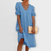 Fanny — Κομψό Καλοκαιρινό Φόρεμα με Λεπτομέρειες Πλεξίματος