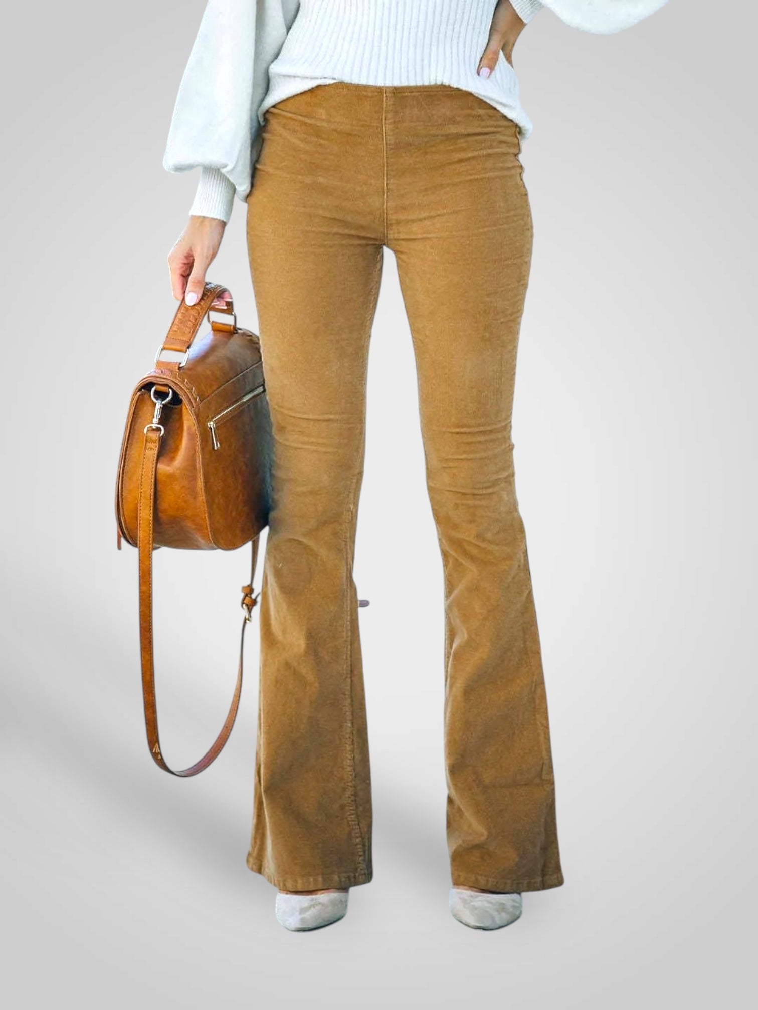 Νέντα | Ψηλόμεσο Flare Παντελόνι - Stretch Fit