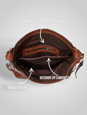 Σουφ | Πολυτελή Δέρμα Anti-Theft Hobo Τσάντα