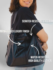 Σουφ | Πολυτελή Δέρμα Anti-Theft Hobo Τσάντα