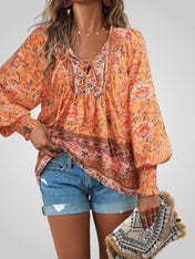 Χόγια | Μπλούζα Bohemian με Λουλούδια