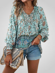 Χόγια | Μπλούζα Bohemian με Λουλούδια