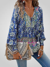 Χόγια | Μπλούζα Bohemian με Λουλούδια