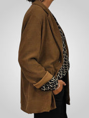 Νέλα | Κομψό Λαιμόκοψη V σχήματος Μπλούζα με Geometric Pattern