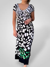 Ρόδα | Καθημερινό Printed Κοντό Μανίκι Φόρεμα