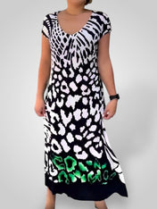 Ρόδα | Καθημερινό Printed Κοντό Μανίκι Φόρεμα