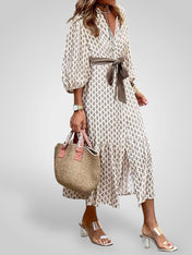 Νταϊάνα | Κομψό Φόρεμα με Κουμπιά και Ζώνη