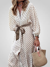 Νταϊάνα | Κομψό Φόρεμα με Κουμπιά και Ζώνη