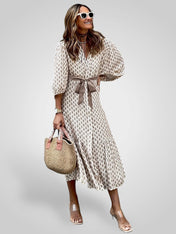 Νταϊάνα | Κομψό Φόρεμα με Κουμπιά και Ζώνη