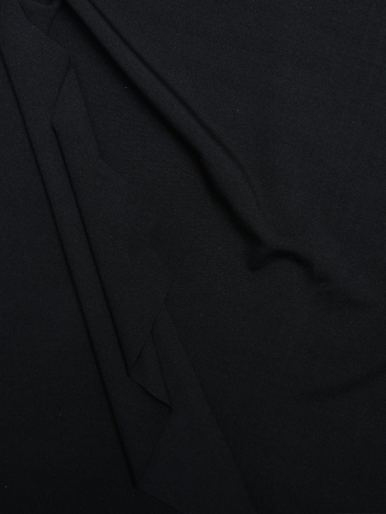 Λοραβέλ | Μαύρο Σατέν Σχίσιμο Μάξι Φόρεμα