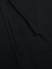 Λοραβέλ | Μαύρο Σατέν Σχίσιμο Μάξι Φόρεμα