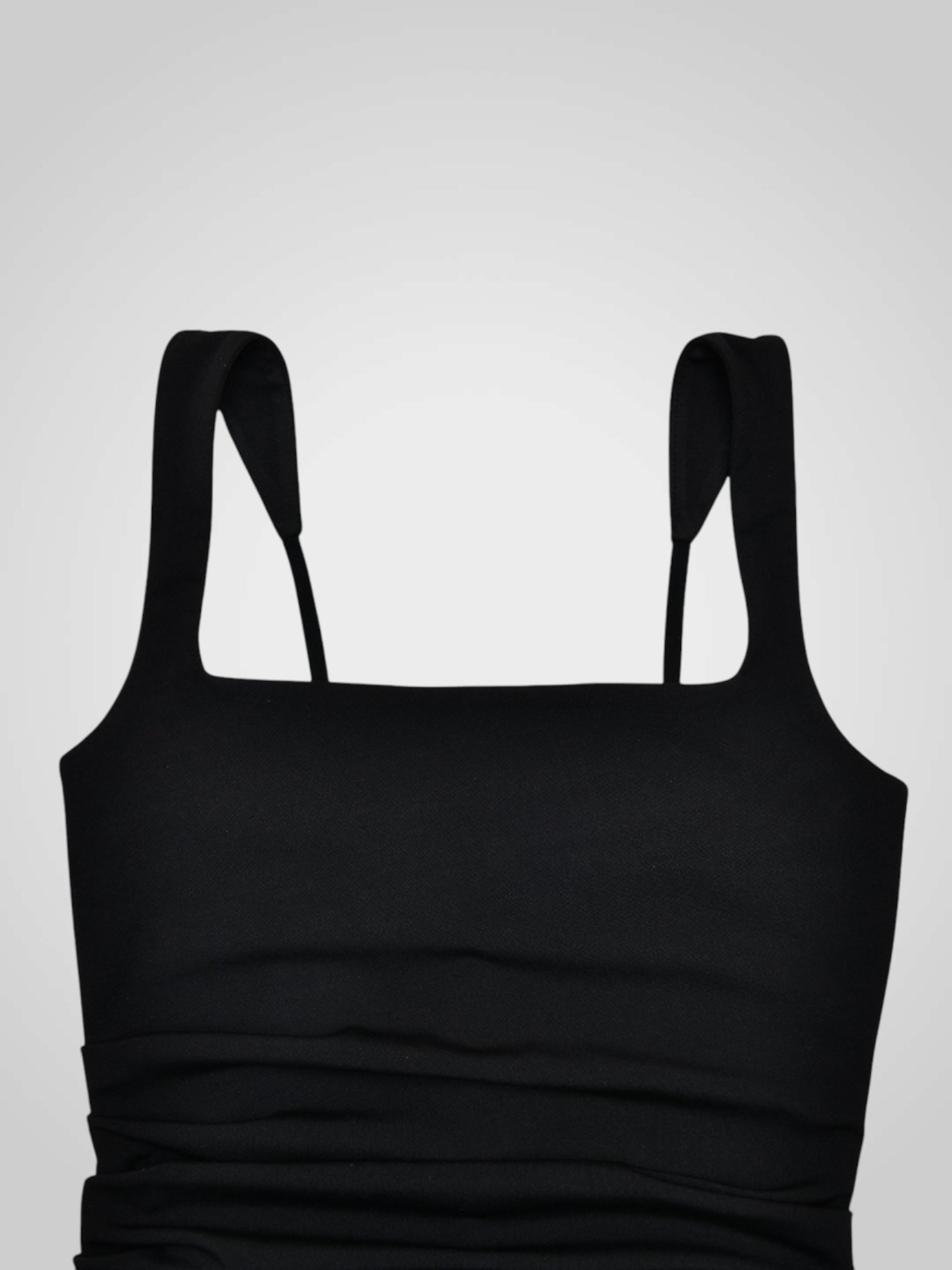 Λοραβέλ | Μαύρο Σατέν Σχίσιμο Μάξι Φόρεμα