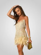 Ματίλντα | Φτερωτό Μίνι Φόρεμα