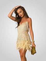 Ματίλντα | Φτερωτό Μίνι Φόρεμα