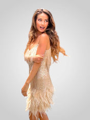 Ματίλντα | Φτερωτό Μίνι Φόρεμα