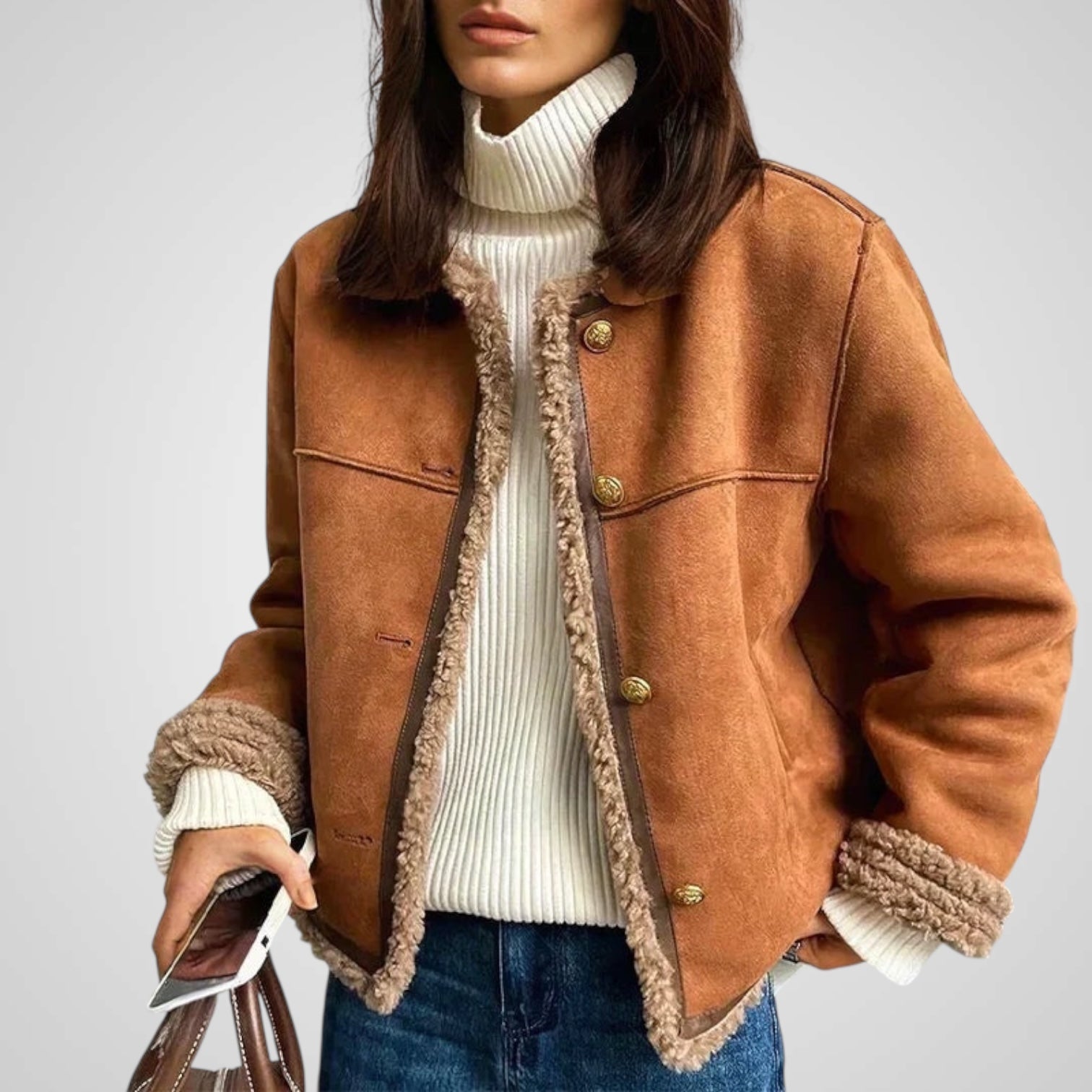 Ίμερ | Buttoned Shearling Μπουφάν