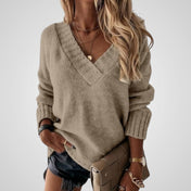 Άνι | Σικ Λαιμόκοψη V σχήματος Κασμίρ Πουλόβερ