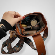 Ούρο | Ρετρό Τσάντα με Ρυθμιζόμενο Φαρδύ Λουράκι Ώμου