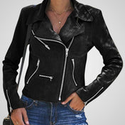 Φούρα | Δερμάτινο μπουφάν σε στυλ biker