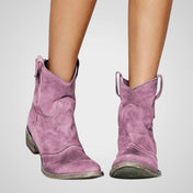 Ζάγια | Γυναικεία Ρετρό Δέρμα Καουμπόη Στον Αστράγαλο Μπότες