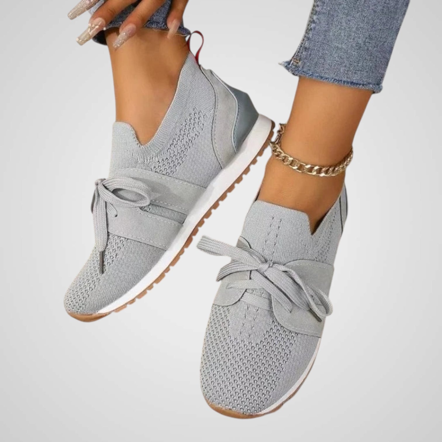 Τζέμα | Γυναικεία Δίχτυ με Κορδόνια Παπούτσια Για Ορθοπεδικό Σκοπούς