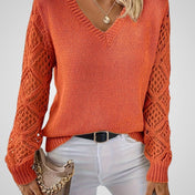 Νέμι | Γυναικεία Knit Πουλόβερ - Μακρυμάνικο - Ανοιχτό-Knit Λεπτομέρειες - Άνετη Εφαρμογή