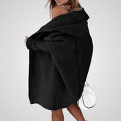 Σαβάγια | Γυναικεία Πλεκτό Με κουκούλα Παλτό