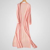 Γουέντι | Γυναικεία Μακρύ Ζακέτα - Ανάλαφρο Knit - 3/4 Μανίκι – Επικάλυψη Απαραίτητο