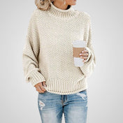 Απαλό | Γυναικεία Ψηλό Λαιμός Knit Μακρυμάνικο Πουλόβερ