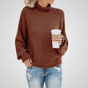 Απαλό | Γυναικεία Ψηλό Λαιμός Knit Μακρυμάνικο Πουλόβερ