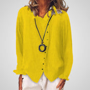 Κάτια | Γυναικεία βαμβάκι και λινό καθημερινό μακρύ μπλούζα