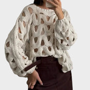 Sophie Grace - Κομψό πλεκτό πουλόβερ ανοιχτής πλέξης