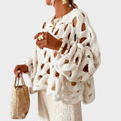 Sophie Grace - Κομψό πλεκτό πουλόβερ ανοιχτής πλέξης