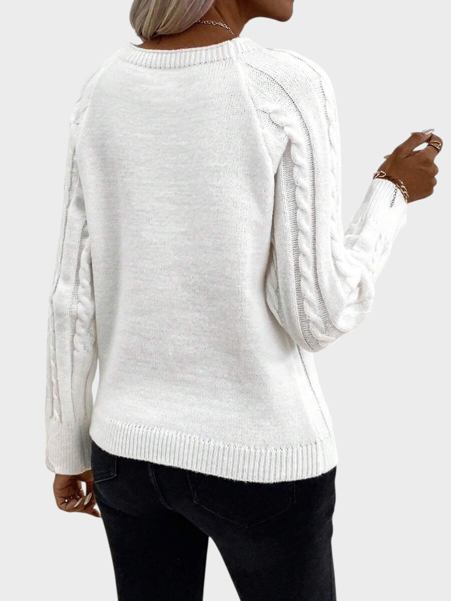 Clara – Πουλόβερ με Κουμπιά και Πλεκτή Υφή