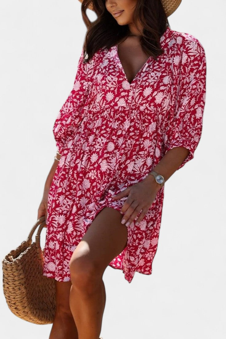 Daniela Φόρεμα Μίνι Boho Λουλουδάτο