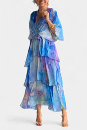 Carol Μάξι Λουλουδάτο Φόρεμα σε Στυλ Ακουαρέλας