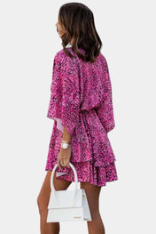 Φόρεμα Eliza Μίνι με μπροστινό κόμπο και βολάν